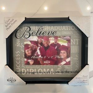 NIB Graduation Glass Reflection Picture / Photo Frame